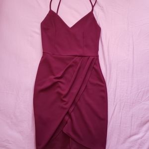 Mini burgundy dress